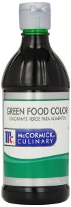 mccormick green food coloring for snot and slime